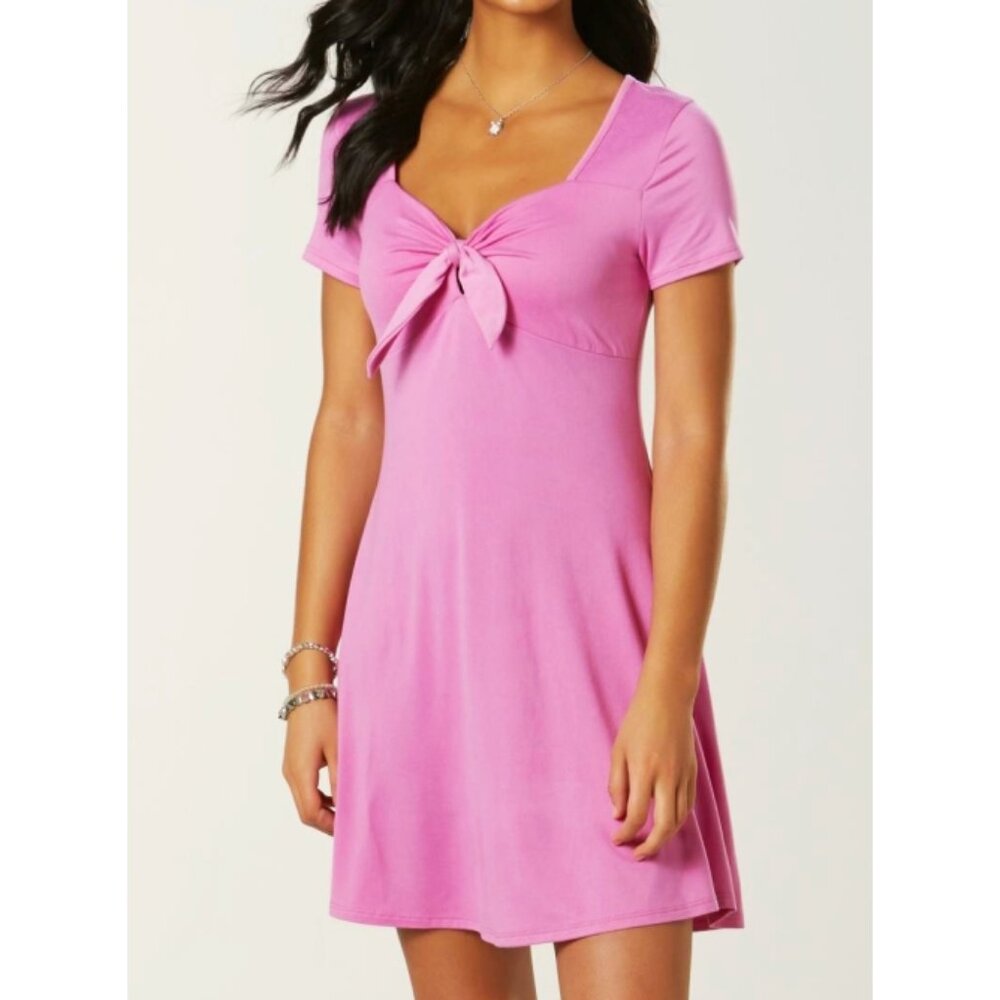 Joe Boxer Skater Dress Lavender Pink V-Neck Sweetheart A-Line Skater Fit & Flare